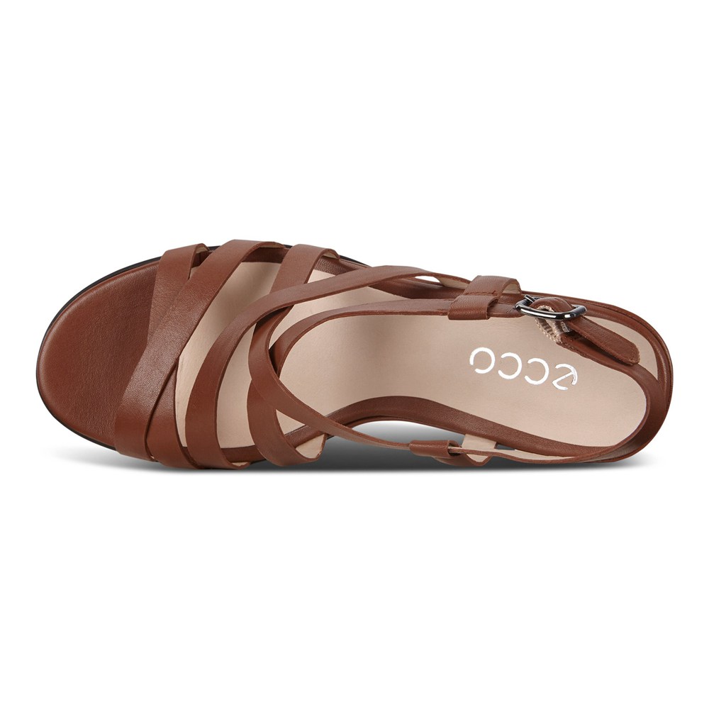 ECCO Womens Sandals Brown - Shape 35 Wedge - GXW-980463